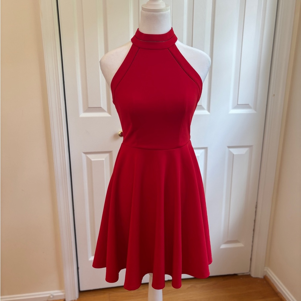 B Darlin Vibrant Red Mini Dress
